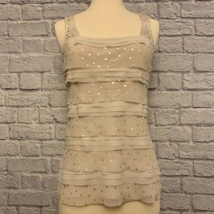 ❗️3/$20❗️WHBM Layered Chiffon Tank